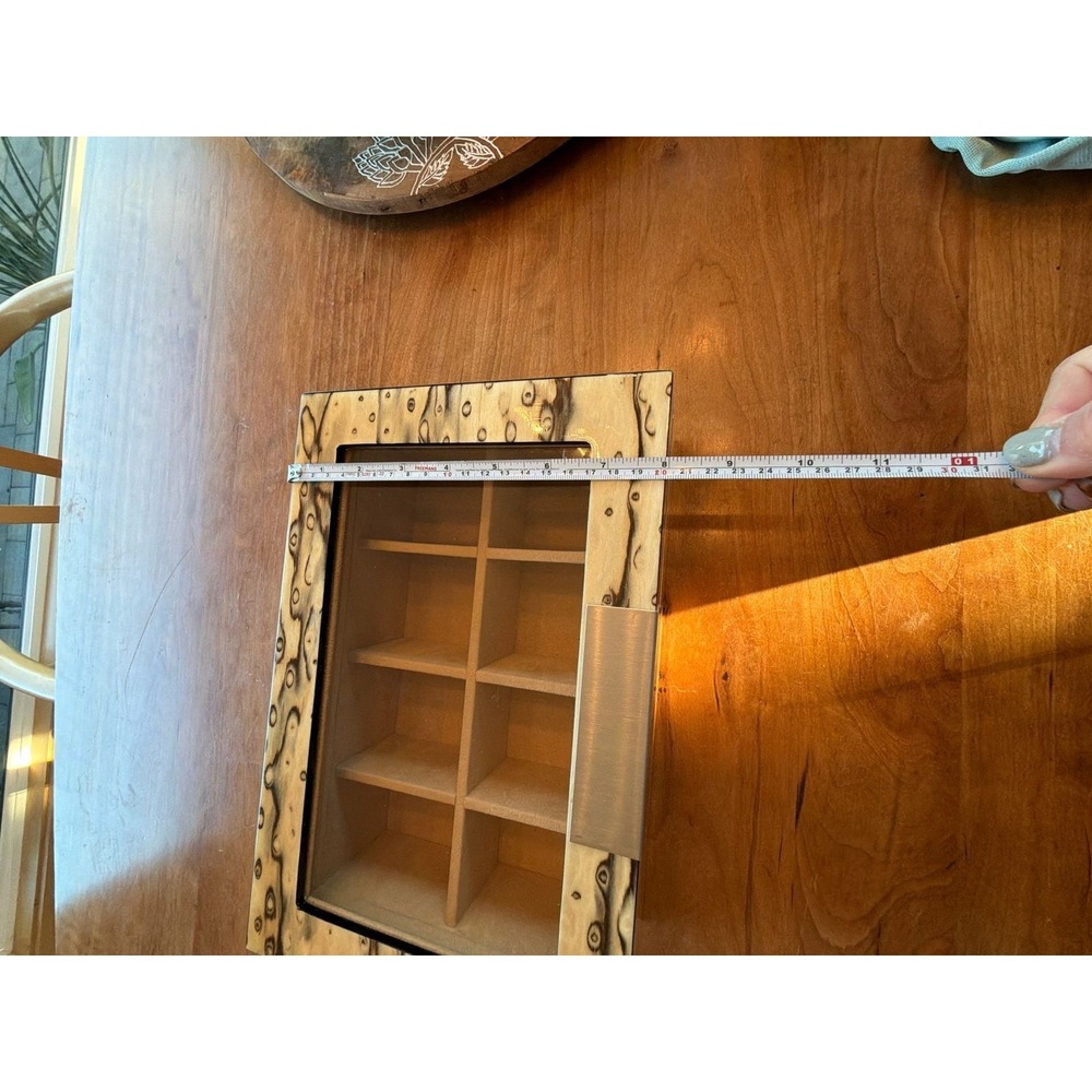 Burl Wood Watch Display Case Box- 8 slots - Picture 7 of 14